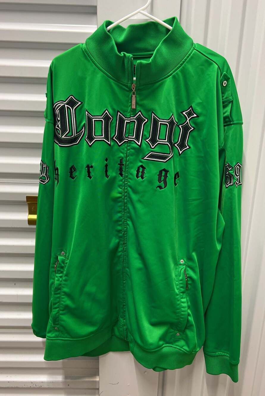 Coogi Heritage Green Full Zip Track Jacket Mens Size 5XL Embroidered Logo